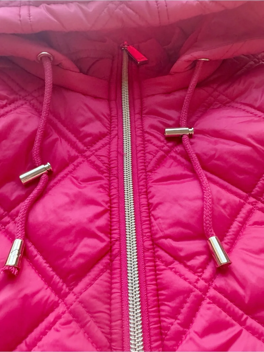 Kate Spade New Water Resistant Quilted Jacket with Removable Hood size XL NWT